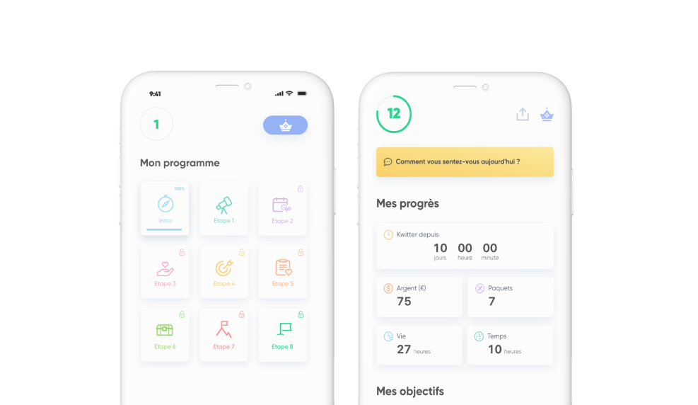 captures d'écran de l'app