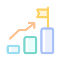icône graphique pour illustrer les progrès de l’arêt du tabac