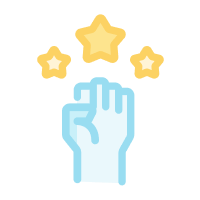 Icône poing pour illustrer la motivation nécessaire à l’arêt du tabac