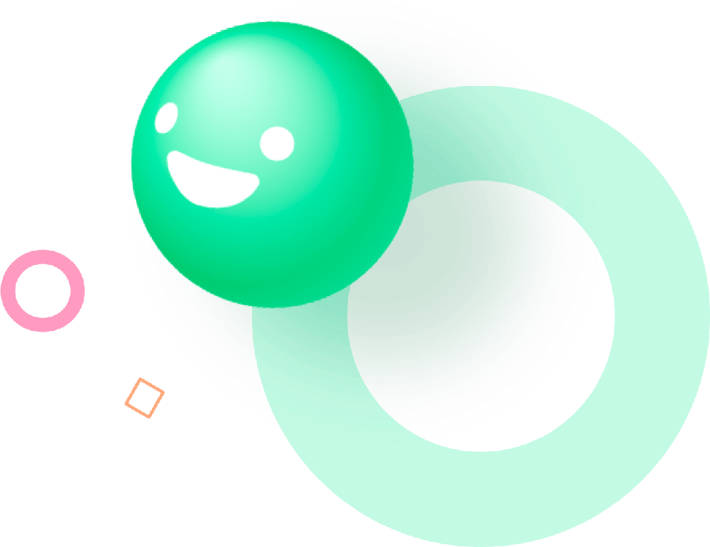 Green smiling Ball